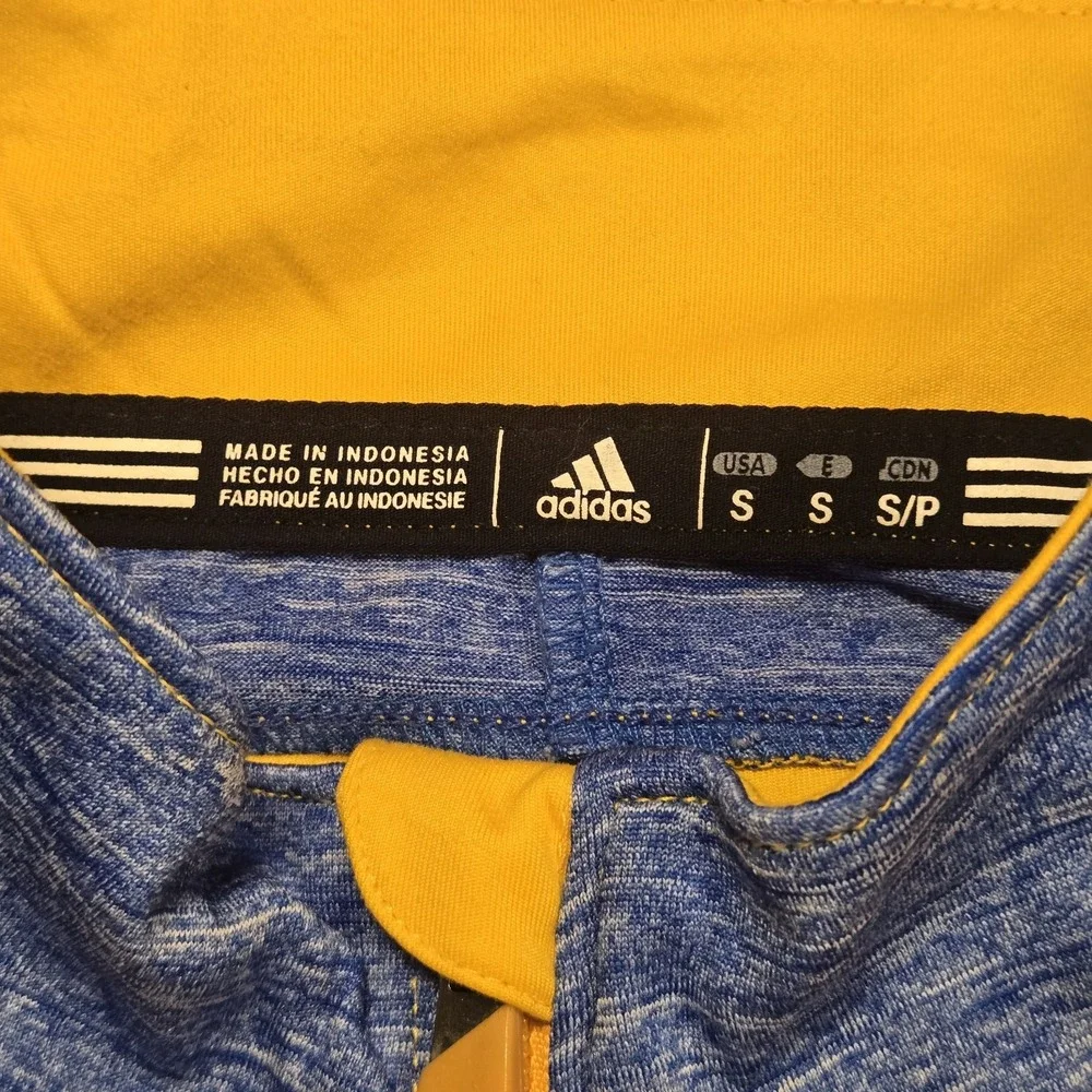 UCLA Bruins Pullover Mens Small Yellow NCAA Basketball Adidas Climalite 1/4 Zip